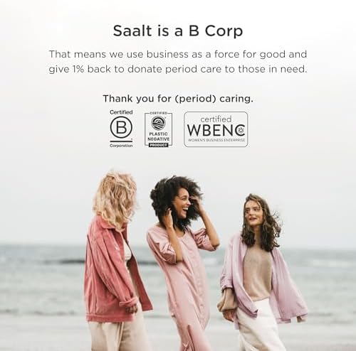 Saalt Menstrual Cup - Premium Design - Most Comfortable Period Cup - #1 Active Cup - Wear for 12 Hours - Soft, Flexible, Reusable Medical-Grade Silicone - Made in USA Saalt