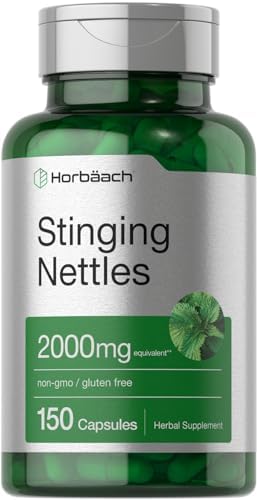 Horbäach Stinging Nettle Capsules (Капсулы) 2000mg | 150 Count | Herbal Leaf Extract Supplement | Non-GMO, Gluten Free Horbäach