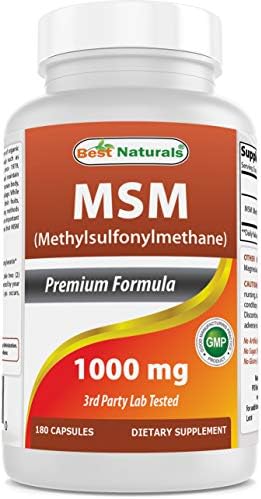 Best Naturals MSM 1000 mg 180 Capsules (Капсулы) Best Naturals