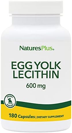 Natures Plus - Egg Yolk Lecithin 600 mg, 180 Vegetarian Capsules (Вегетарианские капсулы) Natures Plus