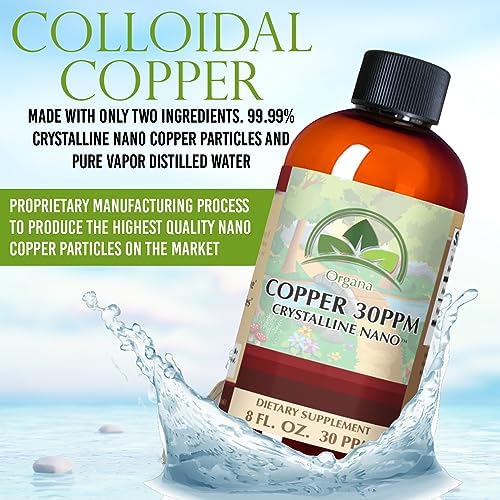 Organa Pure Crystalline Liquid (Жидкость) Copper Supplement - 30 PPM - High Absorption Copper NutriNoche