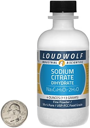 Sodium Citrate/Fine Powder (Порошок) / 4 Ounces / 99+% Pure/USP-FCC Food Grade Loudwolf