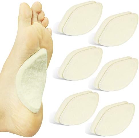 ViveSole Arch Supports for Women & Men (12 Pack) - Felt Insert with Adhesive - Foot Pads for Shoes, Sandals, Flip Flops, Boots, High Heels, Flat Feet, High Arches, and Plantar Fasciitis VIVEsole