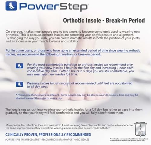 Унисекс Стельки PowerStep Пульс Тонкие Ортопедические Powerstep