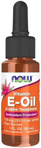 NOW Foods Supplements, Natural Vitamin E-Oil Liquid (Жидкость) (D-Alpha Tocopherol), Antioxidant Protection*, 1-Ounce NOW Foods