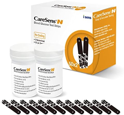 Тест-полоски для глюкометра CareSens N (100 шт) - 0,5 мкл для анализа крови CareSens