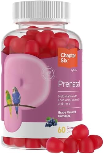 Zahler - Womens Prenatal Gummies (Жевательные конфеты) - Grape Flavor - Prenatal Vitamins for Women with Folic Acid - Vegetarian & Kosher Pregnancy Vitamins - Womens Prenatal Multivitamin with A C D3 E B6 B12-60 Count Zahler