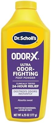 Dr. Scholl's Odor-Fighting X Foot Powder (Порошок), Yellow, 6.25 Ounce (Pack of 3) Dr. Scholl's