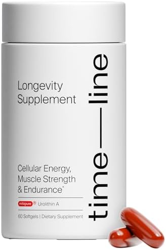 Timeline Mitopure Urolithin A - First Clinically Proven Supplement for Healthy Aging and Cellular Renewal - Mitoceutical for Muscle Strength, Endurance and Longevity - 60 Softgels (Мягкие капсулы) Timeline