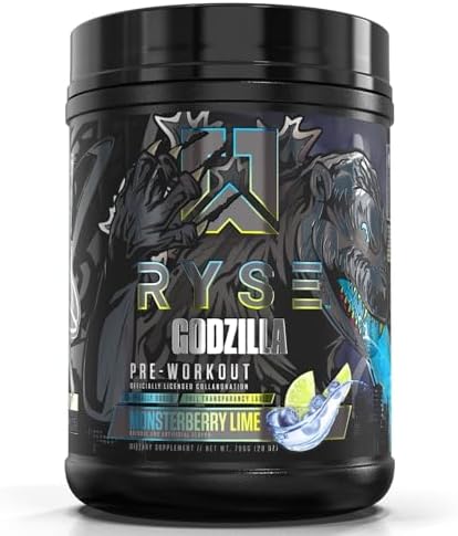 RYSE Up Supplements Noel Deyzel x Godzilla Pre Workout | Intense Pumps, Energy, & Focus | Citrulline & Beta Alanine | 400mg Total Caffeine | 40 Servings (Порции) (Strawberry Kiwi) RYSE Up Supplements