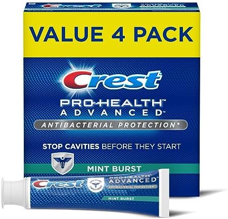 Crest Pro-Health Advanced Antibacterial Protection Toothpaste, Crest Toothpaste, Crest Pro Health Toothpaste - Pack of 4, 5 Oz Tubes Crest