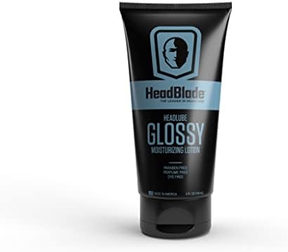 HeadBlade HeadLube Glossy Aftershave Moisturizer Lotion for Men (5 oz (Унции)) - Leaves Head Shiny and Grease-Free HeadBlade