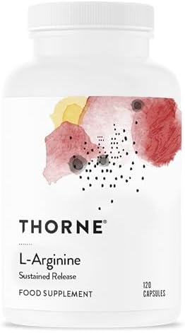 THORNE L-Arginine Sustained Release (Formerly Perfusia-SR) - Support Heart Function, Nitric Oxide Production, and Optimal Blood Flow - 120 Capsules (Капсулы) - 60 Servings (Порции) Thorne