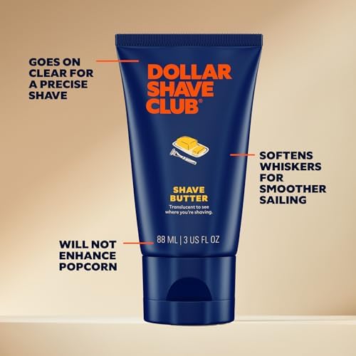 Dollar Shave Club | The Member Exclusive Shave Set | 4 Extra Close Refill Cartridges, 1 Handle (Black), 1 Shave Butter 3 ounce, 1 Razor Cover Dollar Shave Club