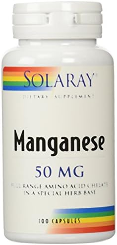 Solaray Manganese Supplement, 50 mg, 100 Count Solaray