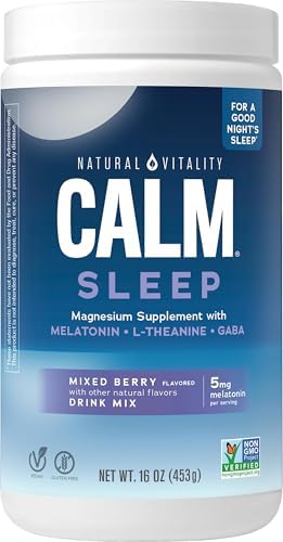 Natural Vitality Calm Sleep - Магний и Мелатонин, Порошок для улучшения сна, 454 г Natural Vitality