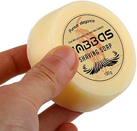 Anbbas Shave Soap Goat Milk 100g 3.5OZ from New Zealand for Beard Barber Traditional Wet Shaving (2pcs, 7 oz (Унции)) Anbbas