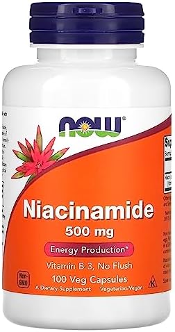 Now Foods Niacinamide 500mg, Vitamin B-3 Capsules (Капсулы), 100-Count NOW Foods