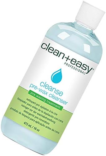 Clean + Easy Cleanse- Pre Wax Cleanser, Removes Any Traces Of Oils and Make-up Before Hair Removal, Essential Pre-Treatment for Effective Waxing, 16 oz Clean + Easy