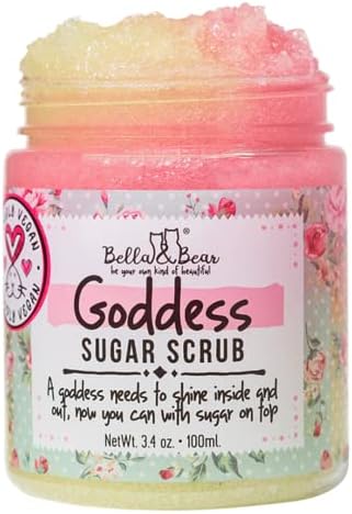 Bella & Bear Goddess Sugar Scrub - Travel Size - Vegan 3.4oz (Travel Size) Bella and Bear