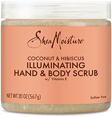 SheaMoisture Body Scrub for Dull Skin Illuminating Coconut and Hibiscus Cruelty-Free Skin Care 20 oz SheaMoisture