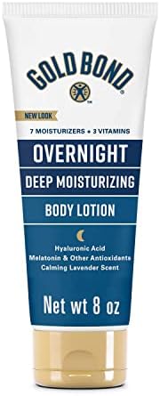 Gold Bond Overnight Deep Moisturizing Lotion, 8 oz., Skin Therapy Lotion With Calming Lavender Scent Gold Bond