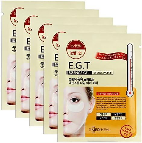 Mediheal E.G.T Essence Gel Eye Fill Patch 5 Pouch - for Dark Circle, Aging Skin, Puffy Eyes, Contains EGF & Marine Collagen, Highly Concentrated Essence Gel Mediheal