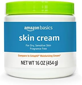 Amazon Basics Ultra Moisturizing Skin Cream for Dry & Sensitive Skin, Dermatologist Tested, Fragrance Free, 16 Ounce, 1 Pound (Pack of 1) (Previously Solimo) Amazon Basics