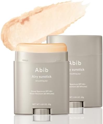 Abib Airy Sunstick Smoothing Bar SPF50 | Non-Sticky Matte Finish Sun Protection for Face and Body, Long-lasting Korean Sun Stick Abib