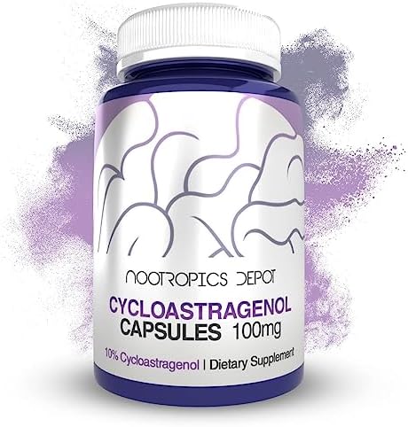 Nootropics Depot Cycloastragenol 10% Capsules (Капсулы) | 100mg | 30 Count | Astragalus membranaceus | Cellular Health, Immune Support, Lengthens Telomeres Nootropics Depot