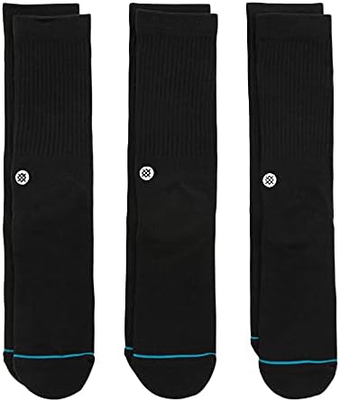 Stance Icon Classic Crew Socks 3-Pack, Cotton Blend Medium Cushioning Arch Support Stance