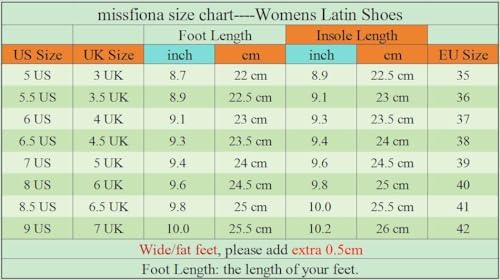 missfiona Women's Glitter Latin Ballroom Dance Shoes Pointed-Toe Y Strap Dancing Heels Missfiona