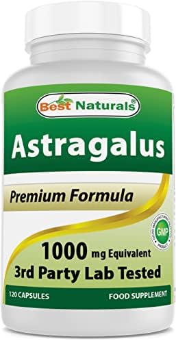 Best Naturals Astragalus Capsule, 1000 mg, 120 Count Best Naturals