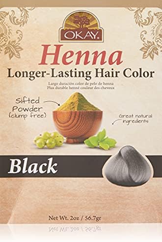 OKAY LONGER LASTING HENNA COLOR BLACK 50gr / 2oz Okay