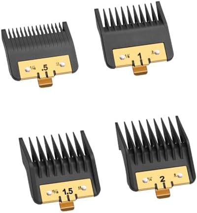 4PCS Premium Clipper Guards with Metal Clip compatible with BaBylissPRO Barberology Comb Set,Cutting Lengths 1/16”-1/4 ”, for Babyliss Clipper Guards-Fits FX870，FX890，FX825 and FX673 Clippers Audoc