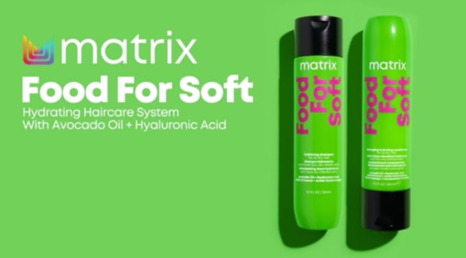 Matrix Food For Soft Conditioner | Hydrating & Detangles Dry, Brittle Hair | Moisturizes, Softens, & Smooths | With Avocado Oil & Hyaluronic Acid | Suitable for Color Treated Hair | Vegan Matrix