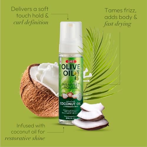 ORS Olive Oil Hold & Shine Wrap/Set Mousse ORS