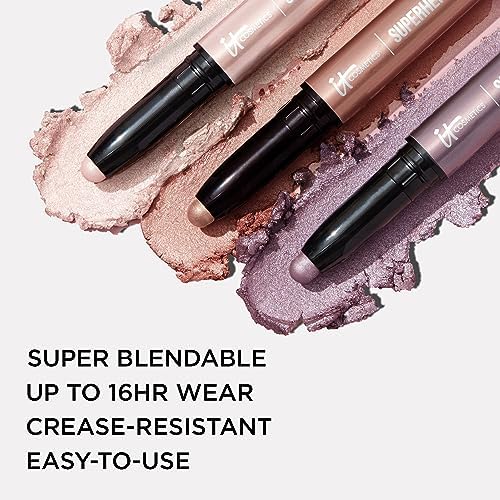 IT Cosmetics Superhero No-Tug Waterproof Eyeshadow Stick - Longwear Blendable Cream with Built-In Primer Suitable for Sensitive Eyes 0.05 oz IT Cosmetics