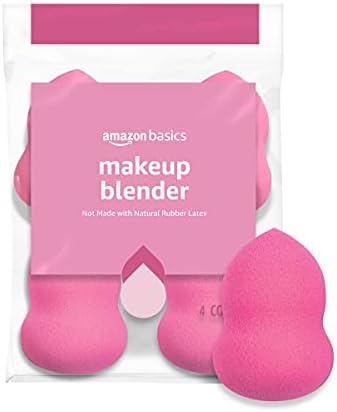 Amazon Basics Large Makeup Blender, 4-Pack (Previously Solimo) Amazon Basics