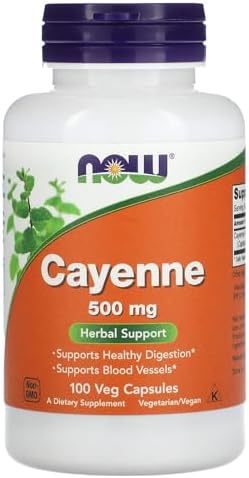 Now Foods Cayenne 500mg 100 Vcaps NOW Foods