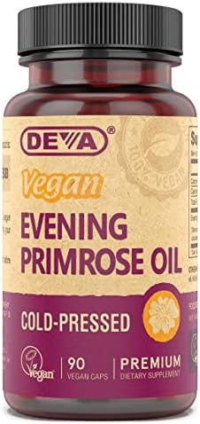 DEVA Vegan Evening Primrose Oil, Cold-Pressed, Unrefined, 90 Capsules (Капсулы), 1-Pack Deva