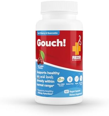 Redd Remedies, Gouch!, Supplement Support for Joints and Uric Acid Levels, Tart Cherry and Ginger Root, 60 Redd Remedies