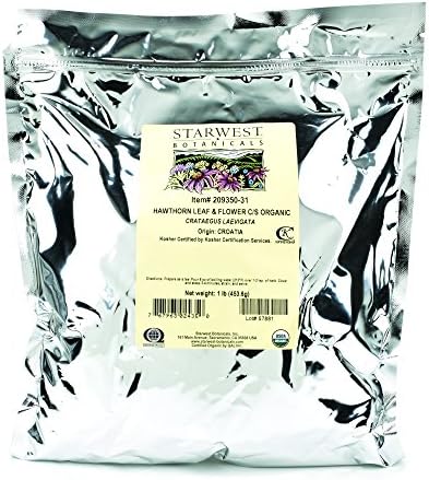 Starwest Botanicals Organic Hawthorn Leaf & Flower C/S, 1 Pound Starwest Botanicals