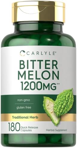 Carlyle Bitter Melon Capsules (Капсулы) 1200 mg | 180 Count | Non-GMO & Gluten Free Extract | Complex Supplement Carlyle