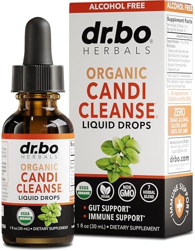 Капли для очищения Candi Cleanse - Органическое масло орегано и черный грецкий орех, 1180 мг DR. BO