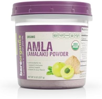 BareOrganics Amla, Indian Gooseberry & Superfood Powder (Порошок), Dietary Supplement, 8 Oz BareOrganics