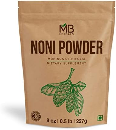 MB Herbals Noni Powder (Порошок) 227 Gram | 8 oz (Унции) | Abundant Antioxidants and Amino Acids | Improves Immunity & Antiageing MB Herbals