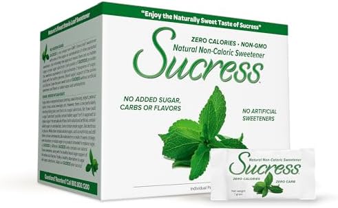 Andrew Lessman Sucress Stevia Sweetener 100 Packets (Пакеты ) - Natural Non-Caloric Stevia Leaf Sweetener, Zero Calories, Non-GMO, No Added Sugar, Carbohydrates or Flavors, No Artificial Sweeteners. ANDREW LESSMAN