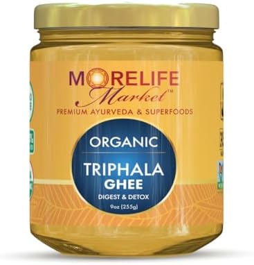 MoreLife Market Triphala Ghee | 100% Grass Fed | GMO Free | Strengthen Metabolism | Support Eyesight | Balance Doshas | Free of chemicals and Preservatives. MoreLife Market