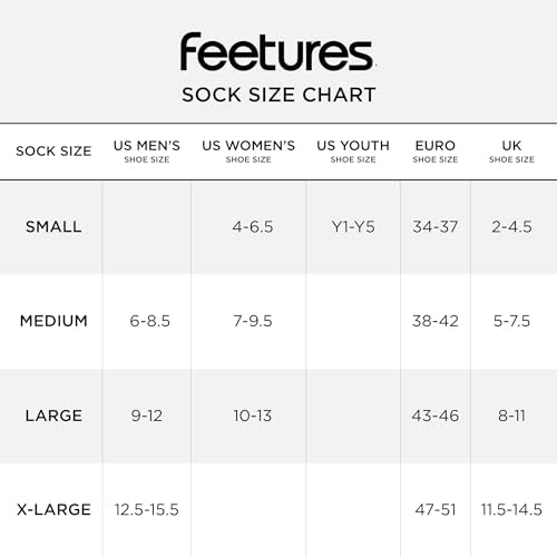  Носки Feetures High Performance Max Cushion Ankle Sock - Невидимые Носки с Задним Язычком - (1 Пара) Feetures